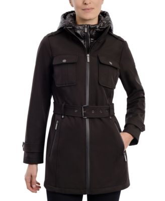 michael kors hooded belted raincoat