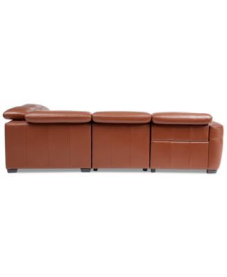 Lexanna 4-Pc. Leather Sectional with 2 Power Motion Recliners, Created for Macy's