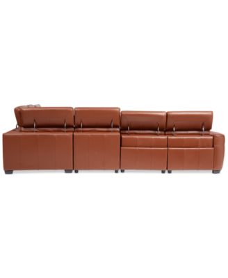Lexanna 6-Pc. Leather Sectional with 3 Power Motion Recliners, Created for Macy's
