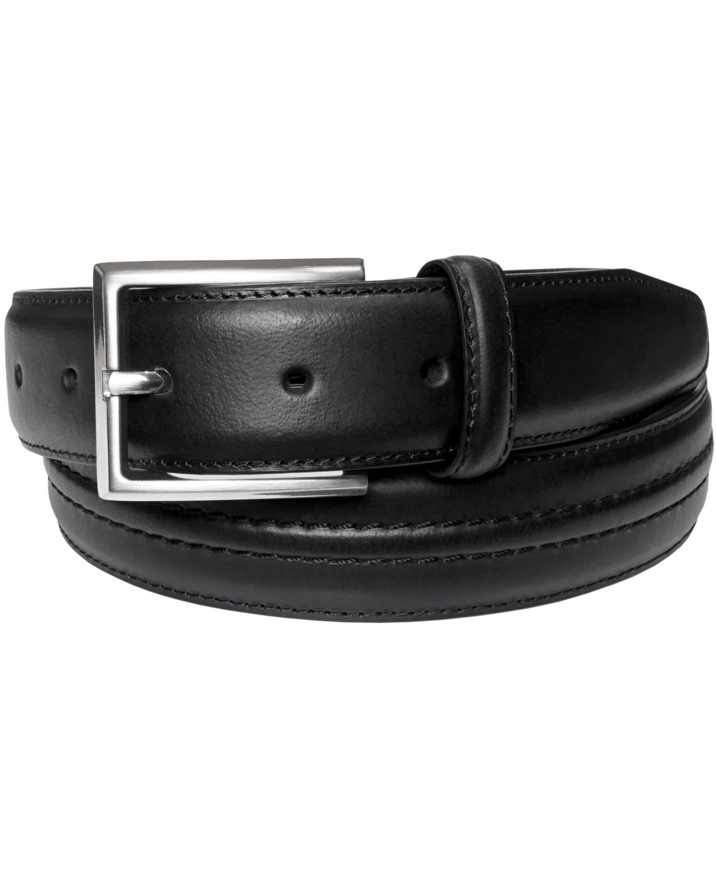 Мужской ремень Florsheim Caprio Raised Center Stitch Belt — фото 1