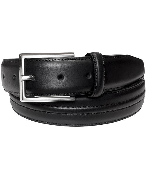 alfani Florsheim Men's Caprio Raised Center Stitch Belt Men's Fashion & Accessories