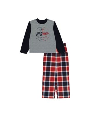 tommy hilfiger 2 piece pajama set