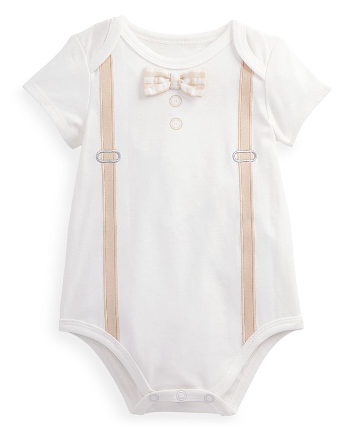First Impressions Baby Boys Bow Tie Bodysuit, Created for Macy's Macy's