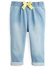 Baby Girls Light-Wash Denim Pants, Created for Macy's  