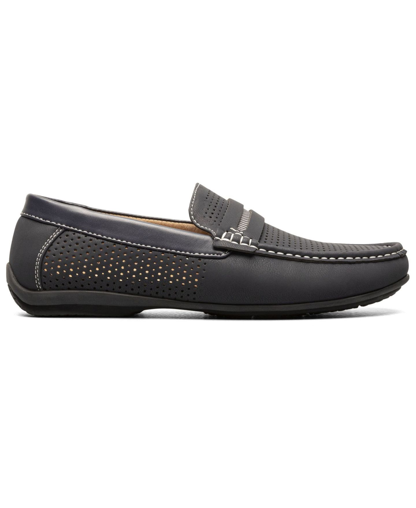 Мужские туфли Stacy Adams Corby Moccasin Toe Saddle Slip-on Loafer, цвет: Тёмно-синий — фото 2
