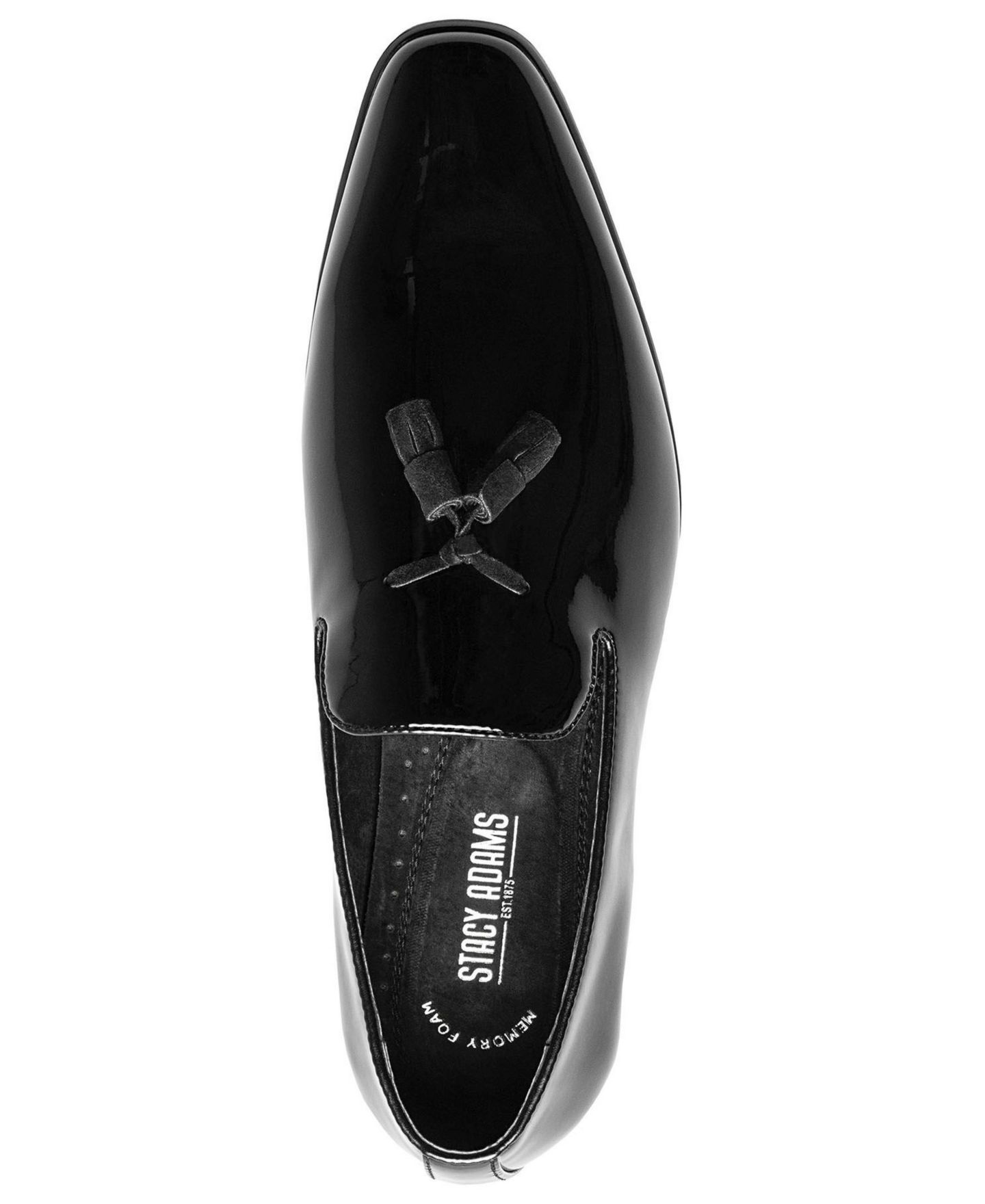 Мужские туфли Stacy Adams Phoenix Patent Leather Slip-on Loafer, цвет: Чёрный лаковый — фото 4