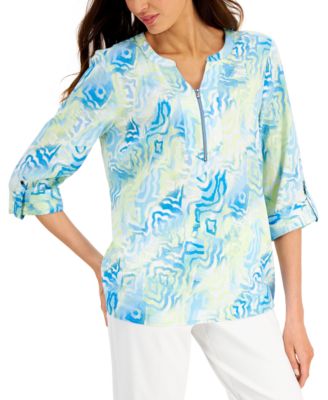 Karen Scott - Women's Printed Utility Top