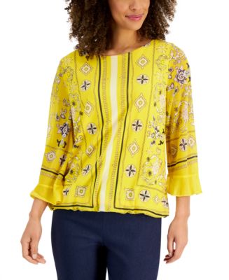 JM Collection Women's Printed Top, Created for Macy's - Macy's