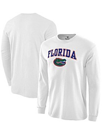 Men's White Florida Gators Campus Logo Long Sleeve T-shirt