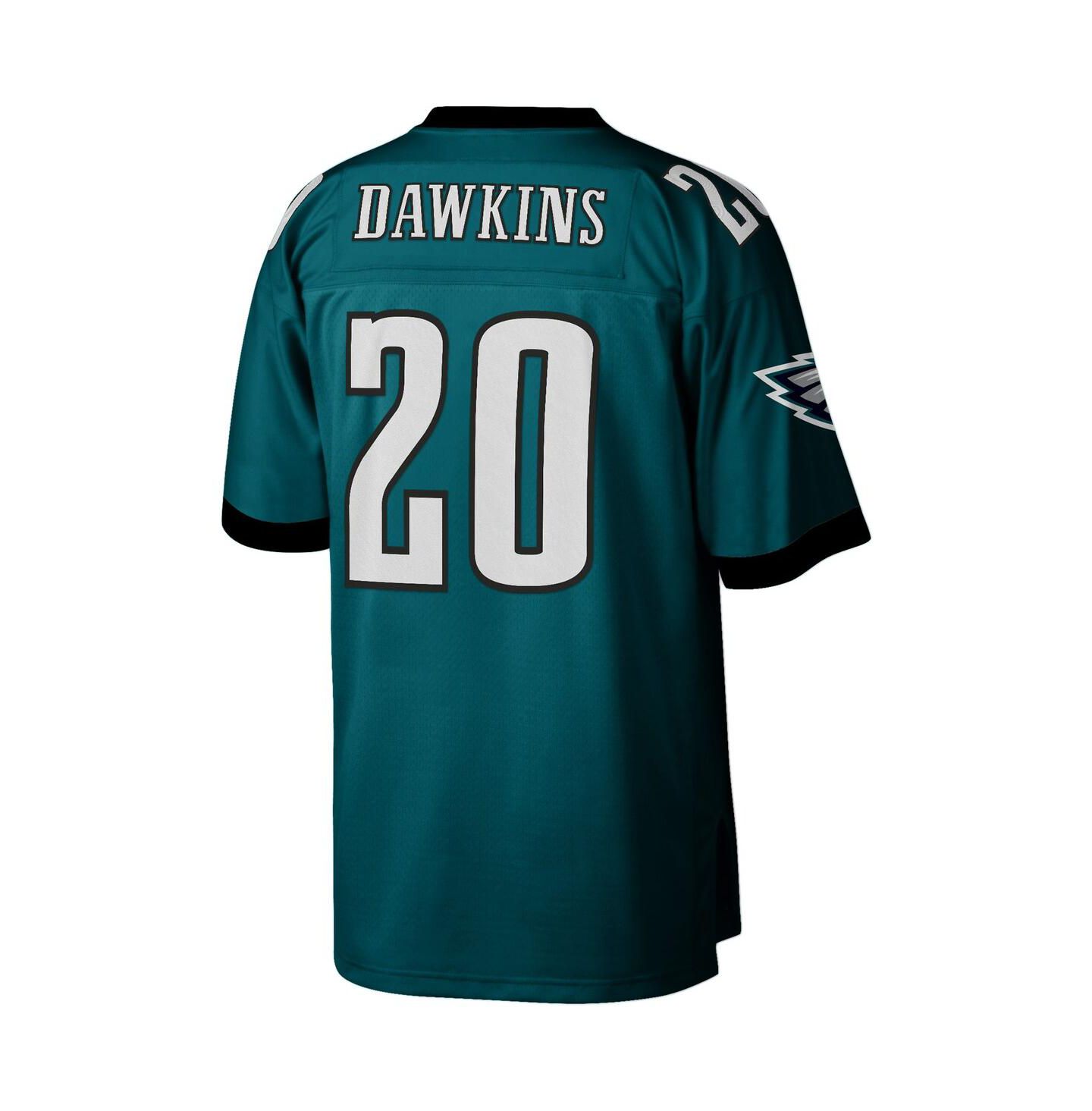 Мужской топ Mitchell & Ness Brian Dawkins Midnight Green Philadelphia Eagles 1996 Legacy Replica Jersey — фото 2