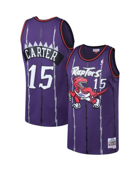 Мужской топ Mitchell & Ness Vince Carter Purple Toronto Raptors Big and Tall Hardwood Classics Jersey