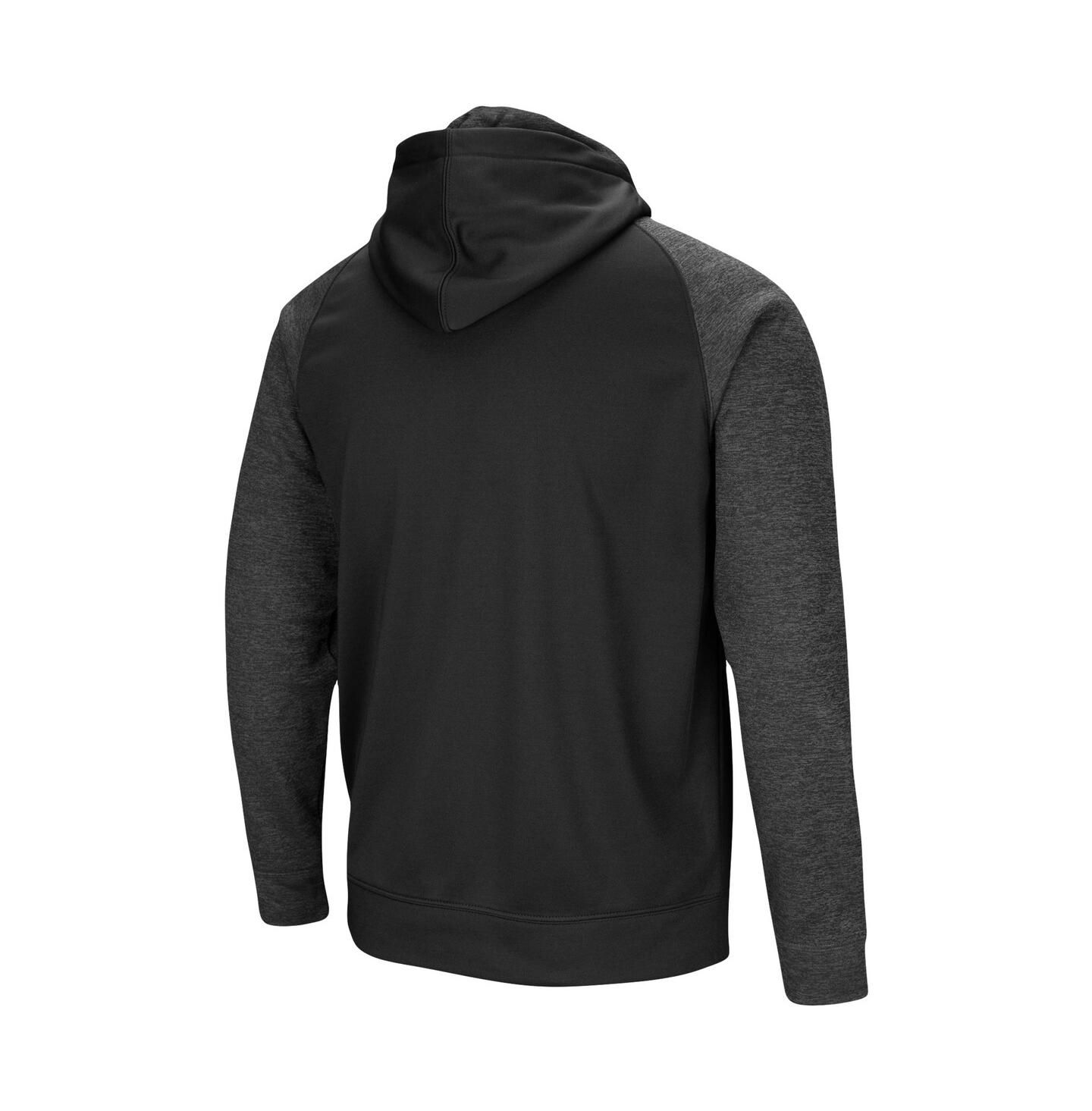 Мужское худи Colosseum Black Florida Gators Big and Tall Blackout Raglan Full-Zip — фото 2
