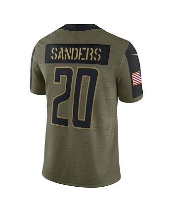 Mitchell Ness Mens Barry Sanders Black Detroit Lions Retired Player Name  Number Mesh Top