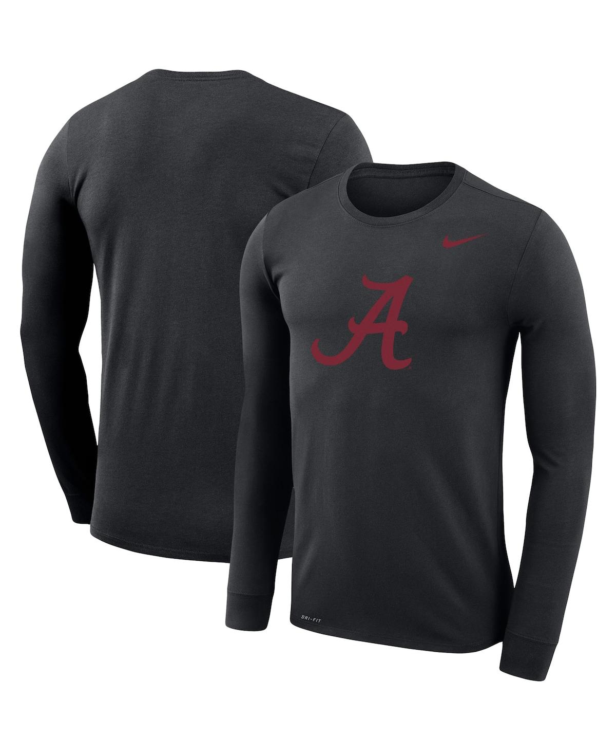Men's Black Alabama Crimson Tide Big & Tall Primary Logo Legend Performance Long Sleeve T-shirt