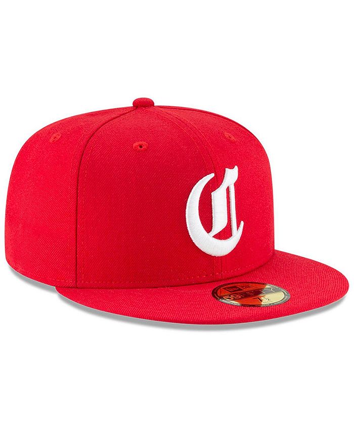 New Era Men's Red Cincinnati Reds Cooperstown Collection Logo 59FIFTY ...