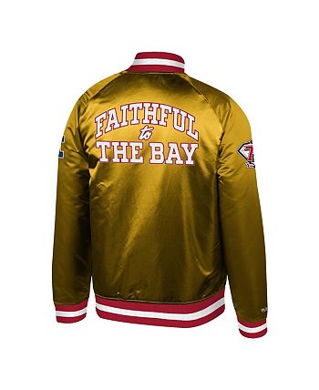 Mitchell and Ness Kansas City Chiefs Lightweight Satin Jacket Red/Gold