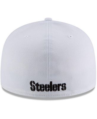 Men's White Pittsburgh Steelers Omaha 59FIFTY Fitted Hat