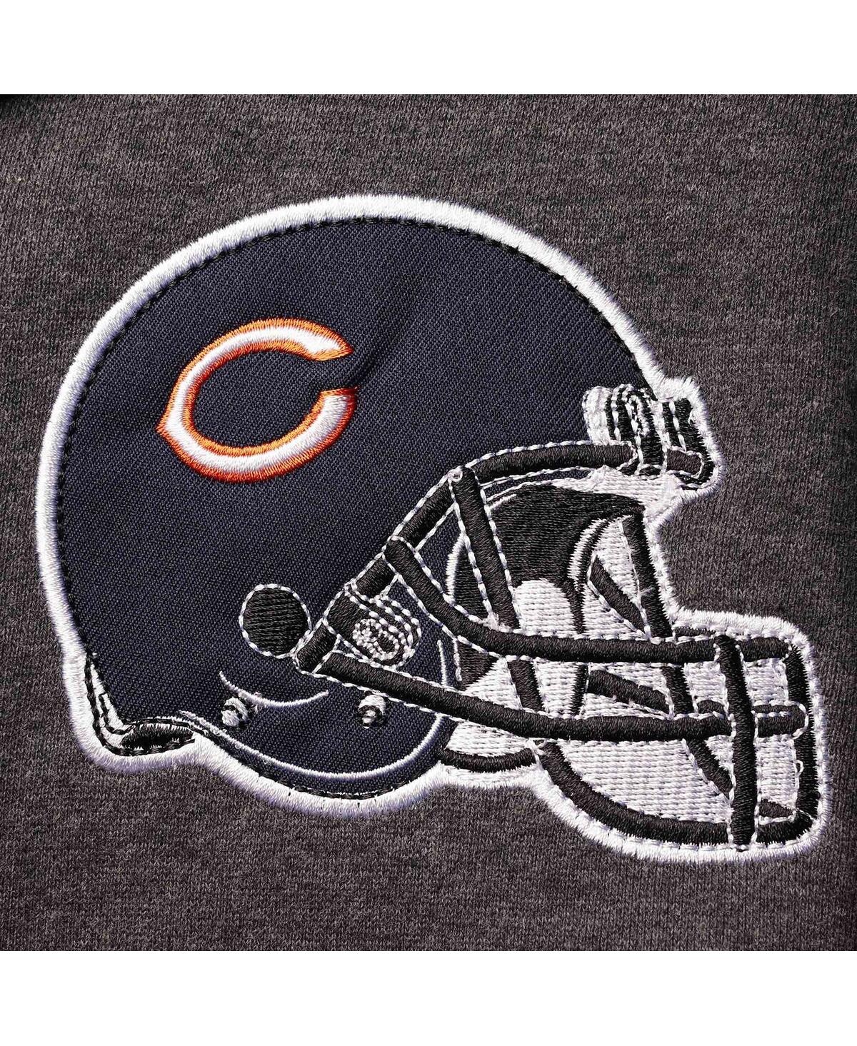 Starter Men's Heathered Gray, Orange Chicago Bears Extreme Fireballer Pullover Hoodie In Heathered Gray,orange