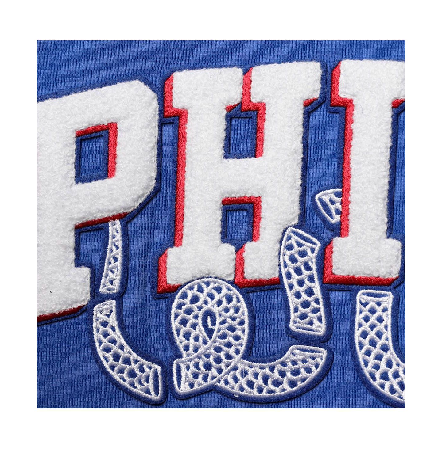 Мужская футболка Pro Standard Royal Philadelphia 76Ers Chenille Team — фото 3
