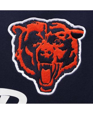 Men's Navy Chicago Bears Home Advantage Raglan Short Sleeve Pullover Hoodie