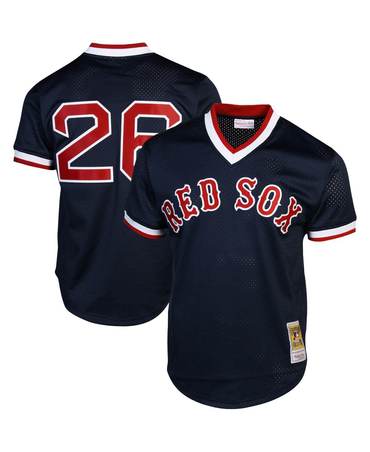 Men's Wade Boggs Boston Red Sox 1992 Authentic Cooperstown Collection Batting Practice Jersey -Blue - Navy