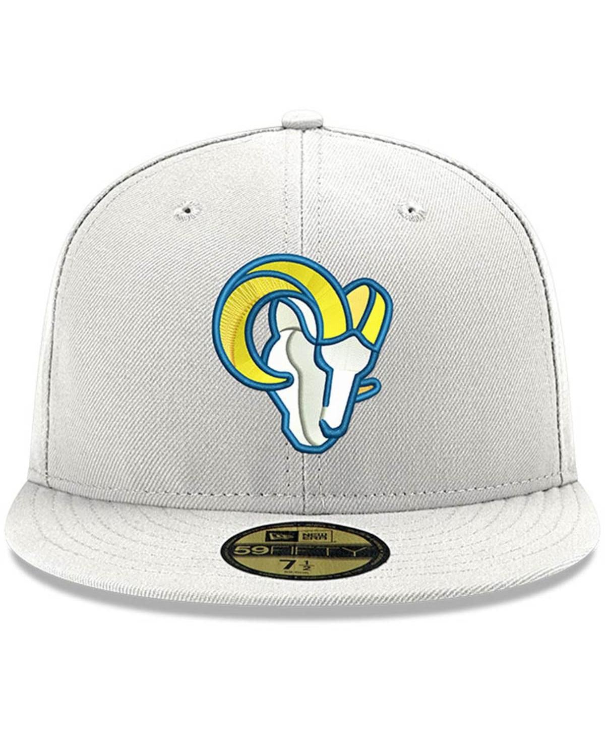 Men'sLos Angeles Rams Omaha Ram Head 59FIFTY Fitted Hat - White