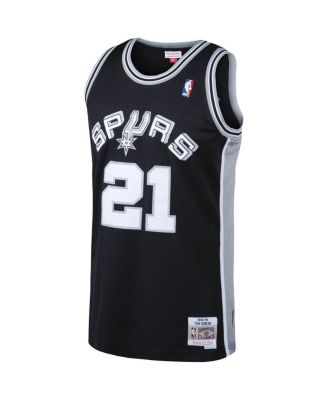 Men's Tim Duncan Black San Antonio Spurs Big and Tall Hardwood Classics Jersey