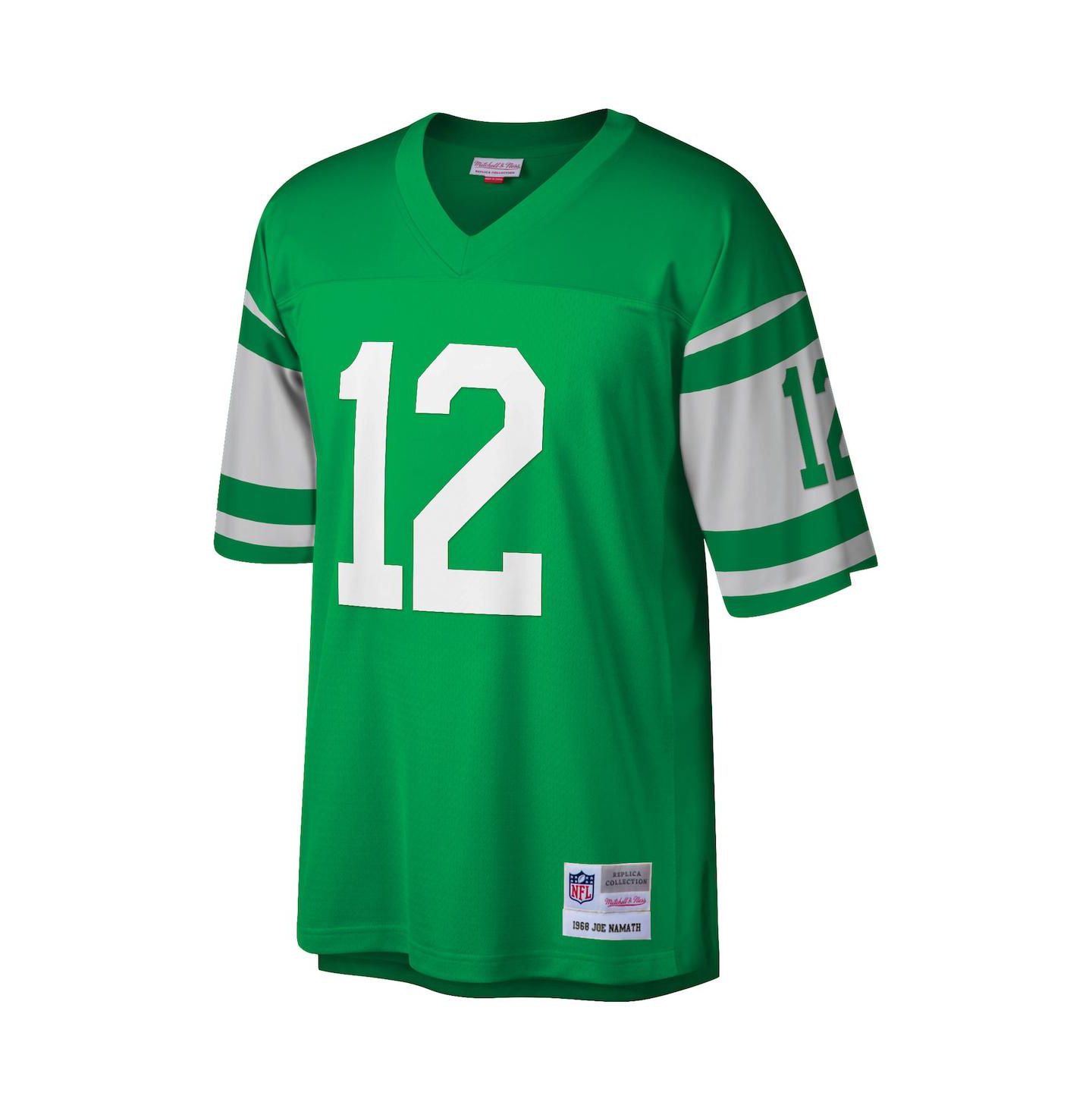Мужское джерси Mitchell & Ness Joe Namath New York Jets 1968, большие размеры, Green — фото 3