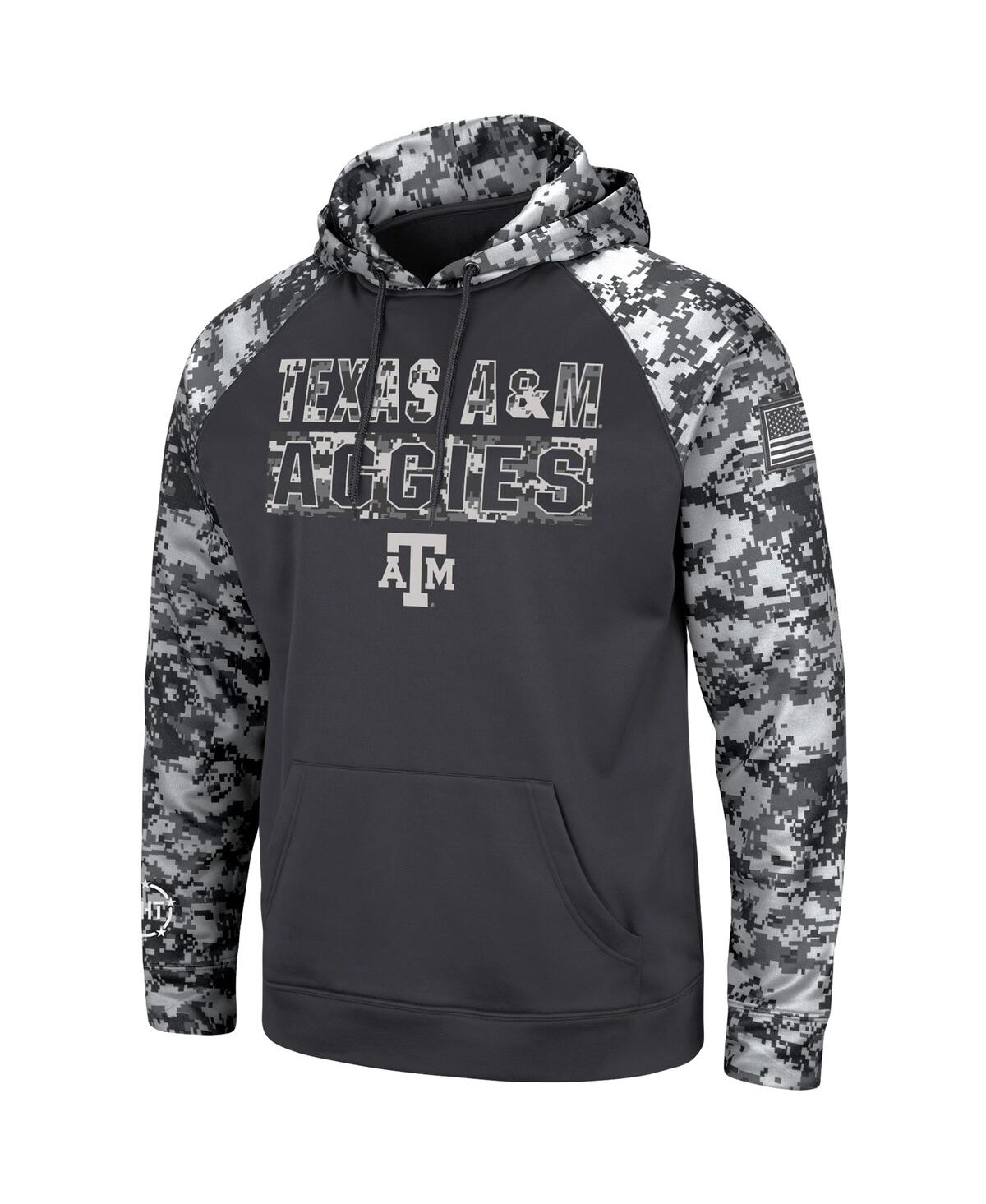 Men'sTexas A&M Aggies Oht Military-Inspired Appreciation Digital Camo Pullover Hoodie - Charcoal