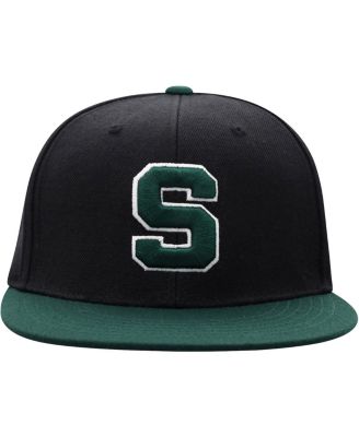 Men's Black and Green Michigan State Spartans Team Color Two-Tone Fitted Hat