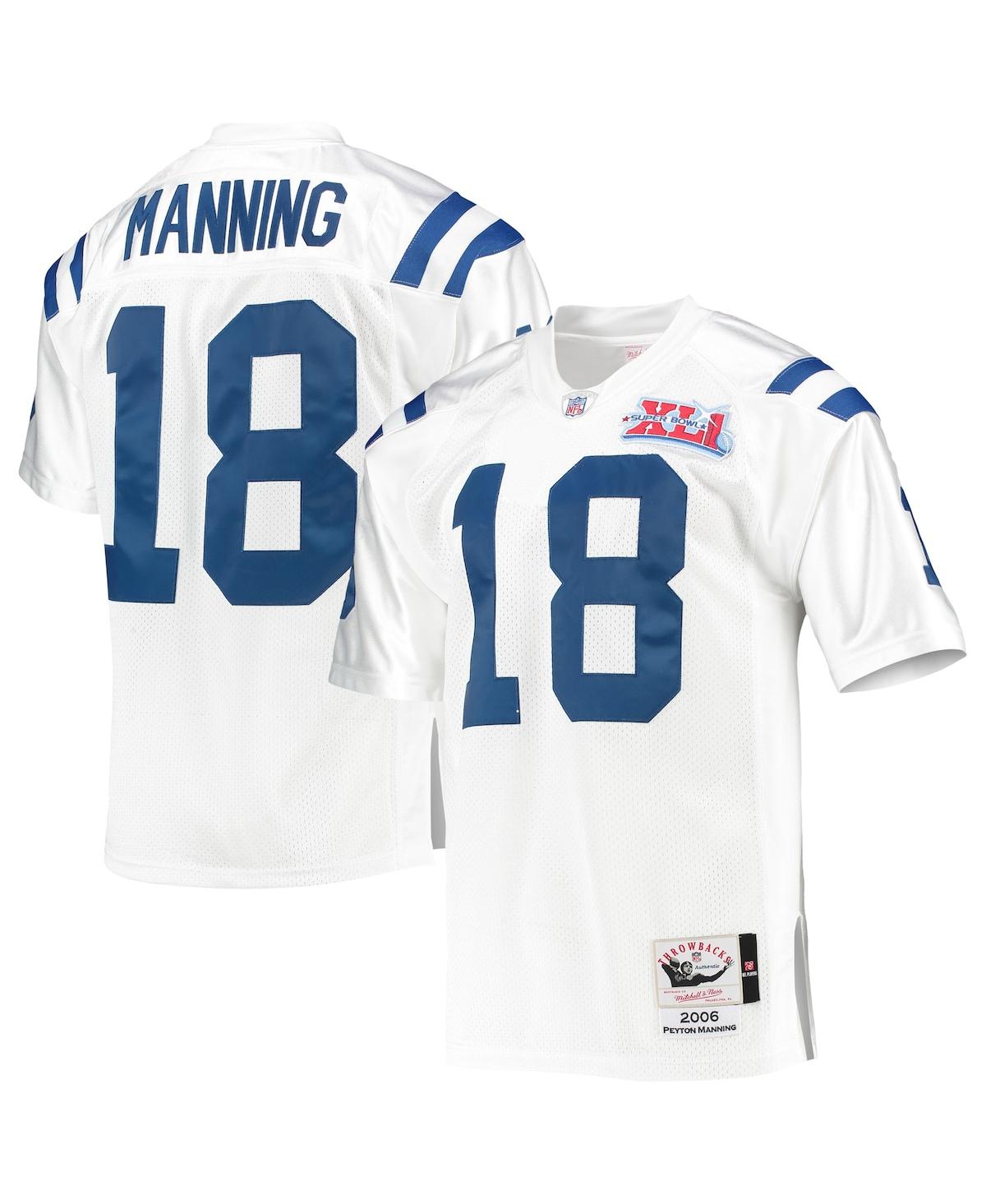 Men's Peyton ManningIndianapolis Colts 2006 Super Bowl Xli Authentic Retired Player Jersey - White