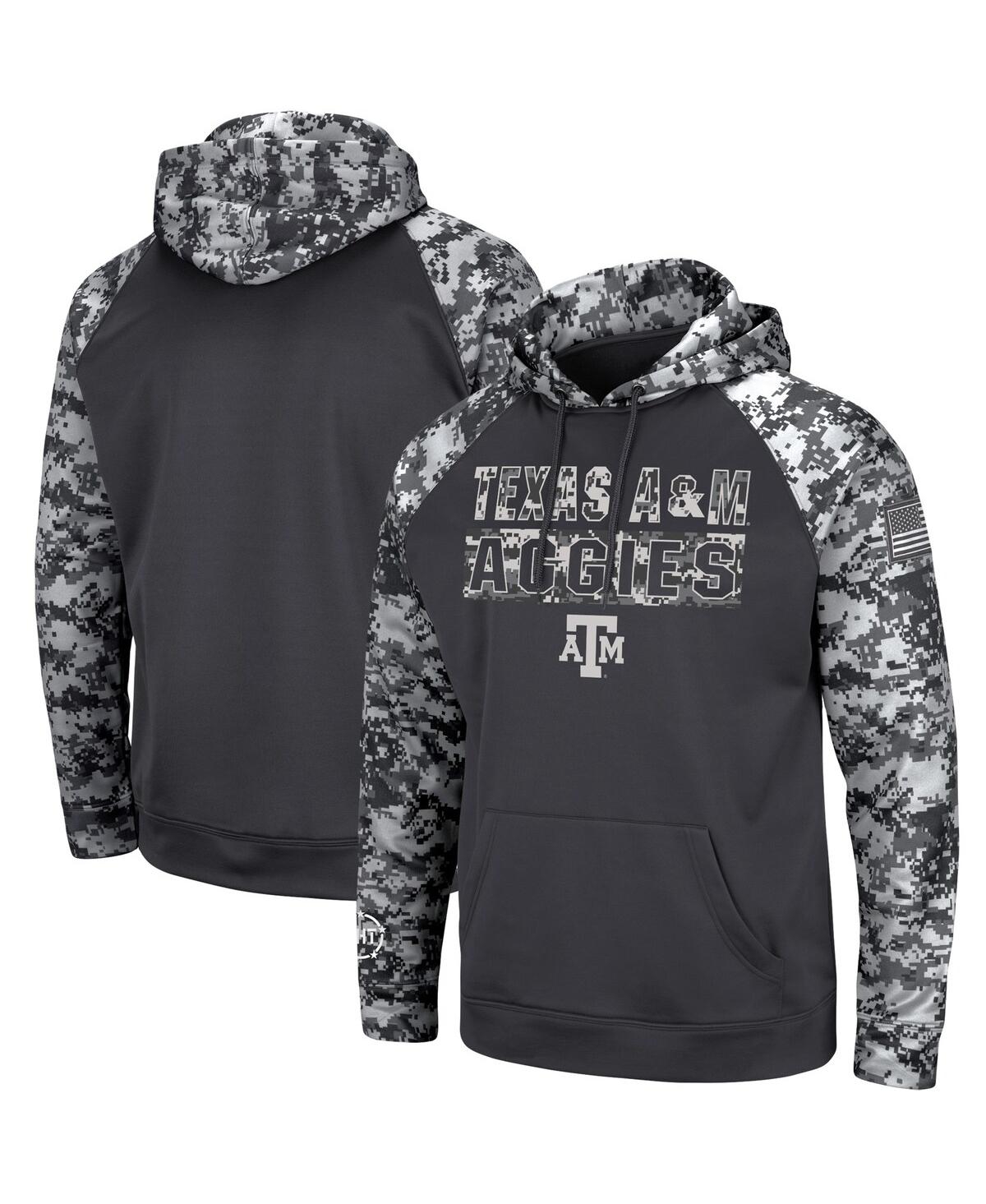 Men'sTexas A&M Aggies Oht Military-Inspired Appreciation Digital Camo Pullover Hoodie - Charcoal