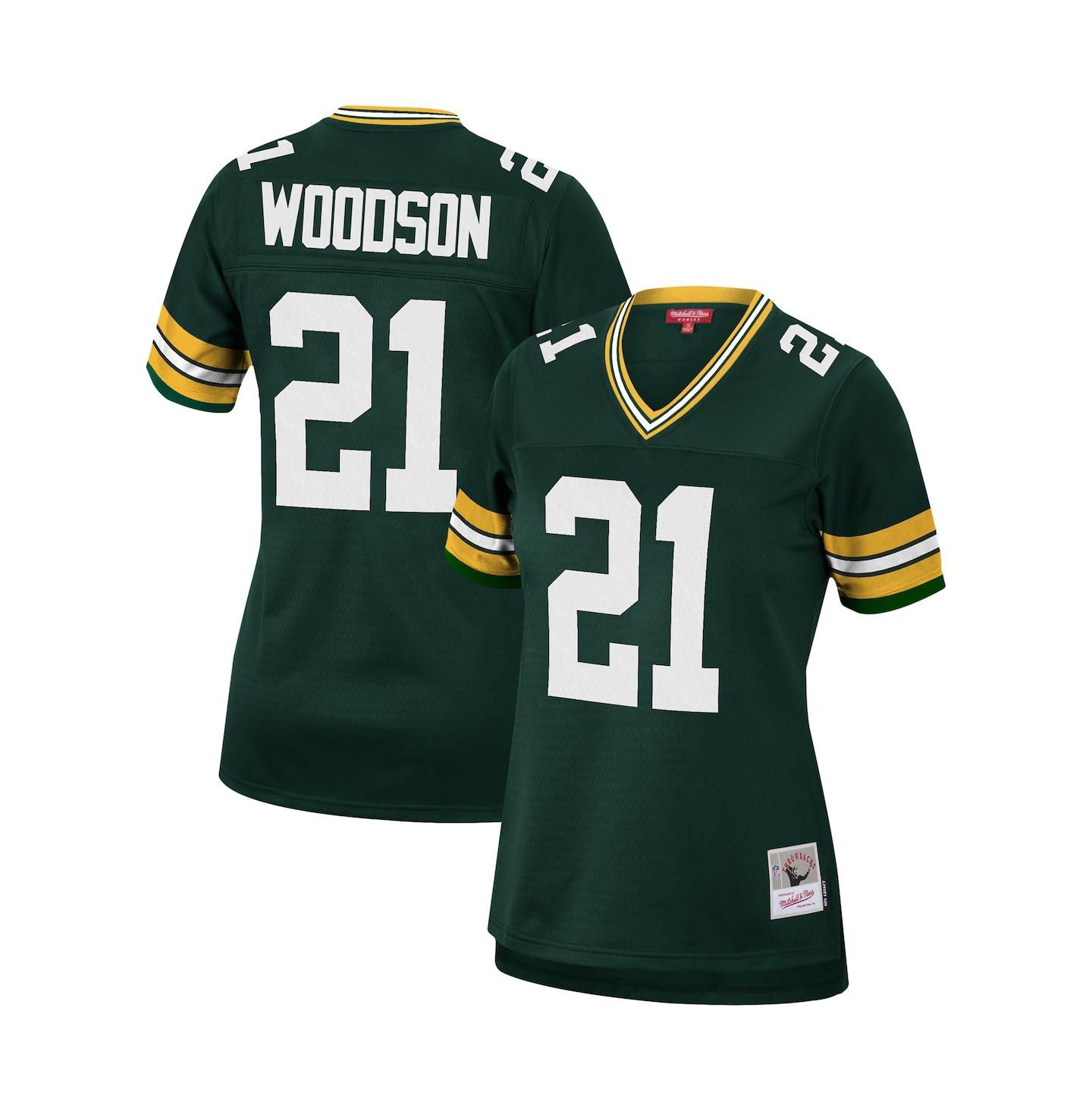 Женский топ Mitchell & Ness Charles Woodson Green Green Bay Packers Legacy Replica Team Jersey — фото 4