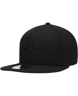 Men's Houston Rockets Black On Black 59FIFTY Fitted Hat - Macy's