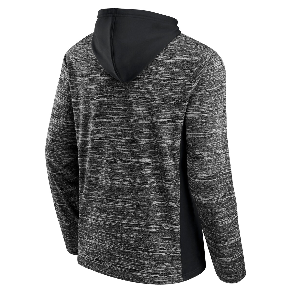 Fanatics Men's Heathered Charcoal, Black Brooklyn Nets Instant Replay Colorblocked Pullover Hoodie In Heather Charcoal