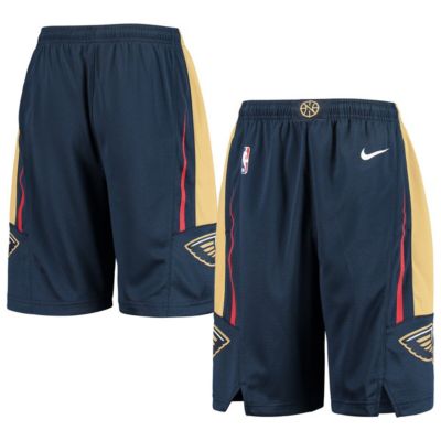 Big Boys and Girls Navy New Orleans Pelicans 2020/21 Swingman Shorts - Icon Edition