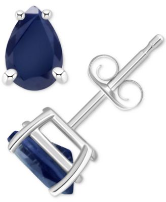 Sapphire Stud Earrings (1 ct. t.w.) in 14k White Gold (Also in Ruby & Emerald)