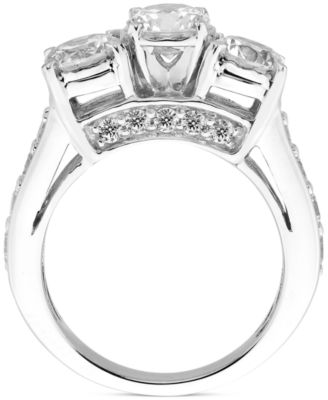 Diamond 3-Stone Ring (3 ct. t.w.) in 14k White Gold