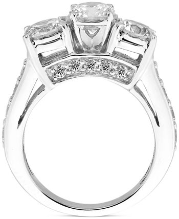 Macy's - Diamond 3-Stone Ring 3 ct. t.w. in 14K White Gold