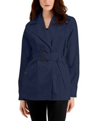 macy's short trench coat womens