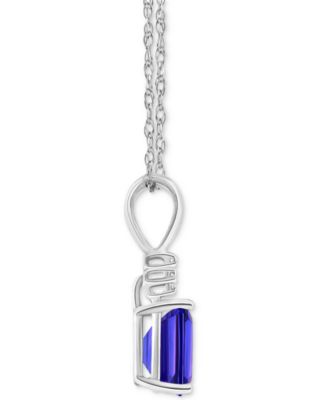 Tanzanite (1 ct. t.w.) & Diamond Accent 18" Pendant Necklace in 14k Gold