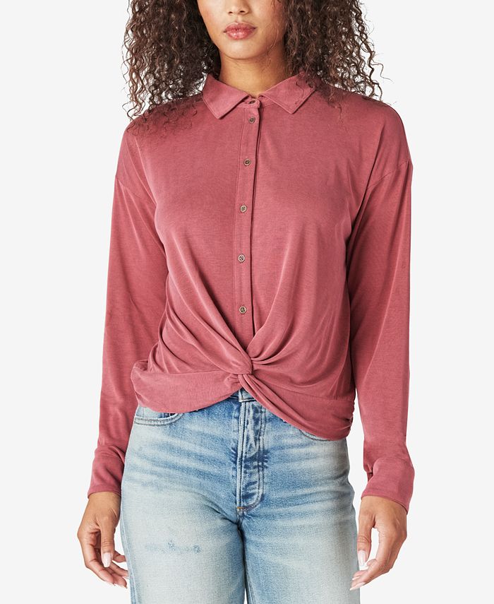 Lucky Brand Red Womens Tops - Macy's