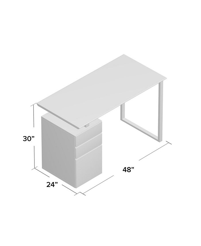 Unique Furniture Hayse 48" Writing Desk with Drawers & Reviews