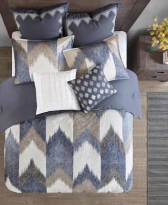 Alpine Chevron Stripe Reversible Comforter Set, Full/Queen