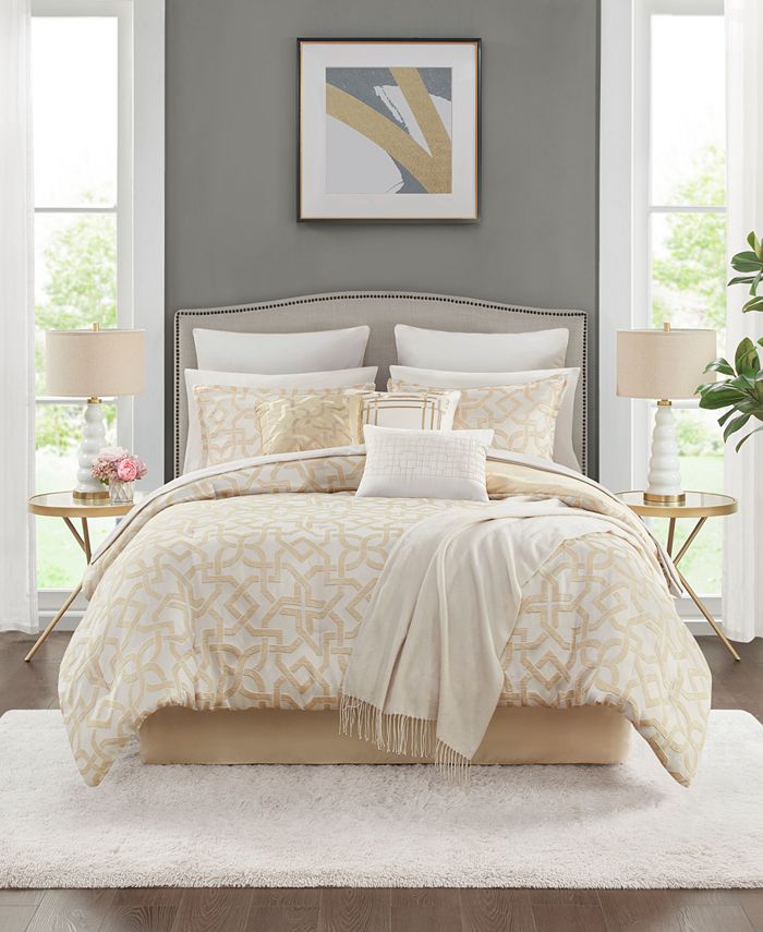 JLA Home Bowery 14-Pc. Queen Comforter Set, Created For Macy's - Macy's