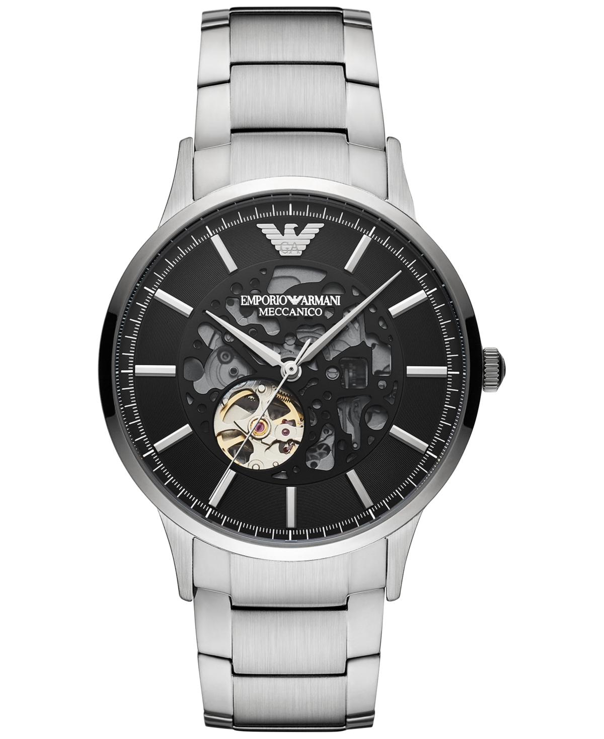 Men's Automatic Stainless Steel Bracelet Watch 43mm - Silver
