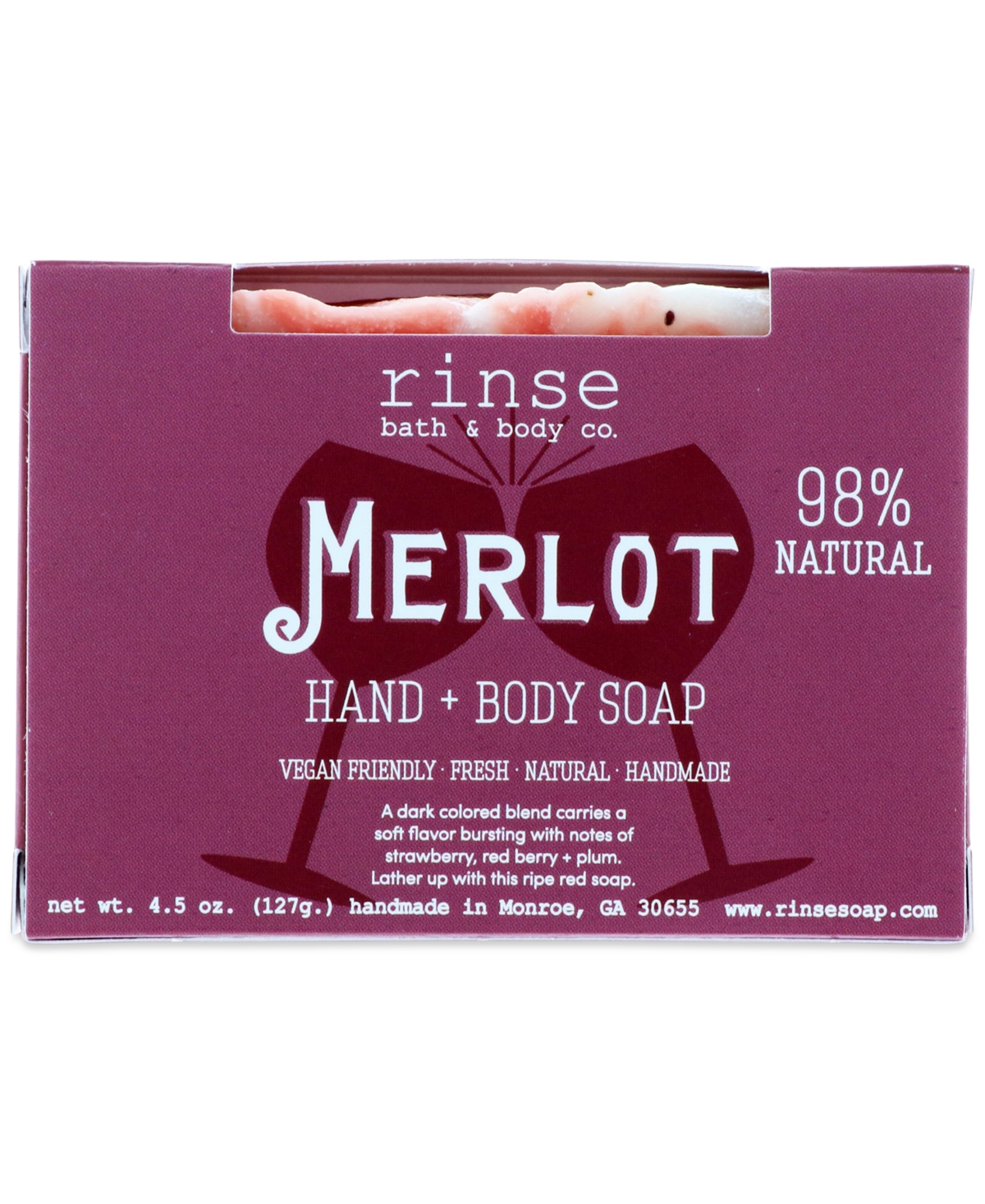 Rinse Bath & Body Co. Merlot Soap In Pink