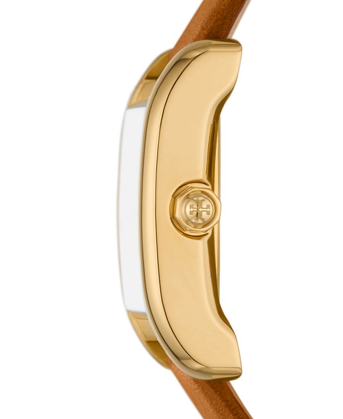 Tory Burch Women's The Eleanor Luggage Leather Strap Watch 24mm Macy's