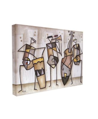 Musical Trio Abstract Modern Painting Stretched Canvas Wall Art, 16" x 20"