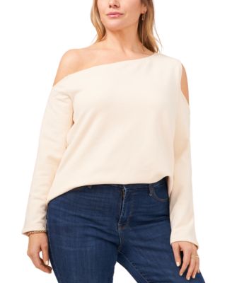 plus size cold shoulder sweatshirts